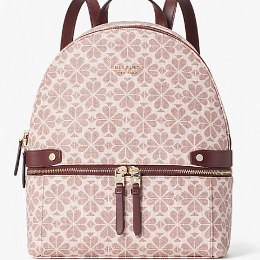 Kate Spade Mauve Floral Backpack day pack medium
